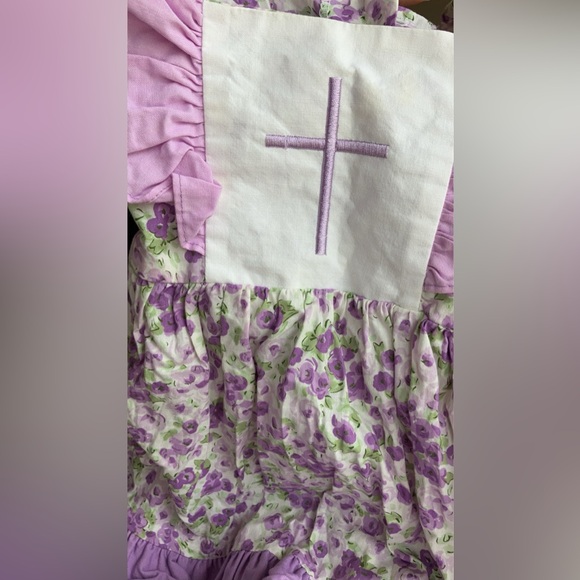 Darling Mae dress with cross 18m VGUC - Picture 2 of 5